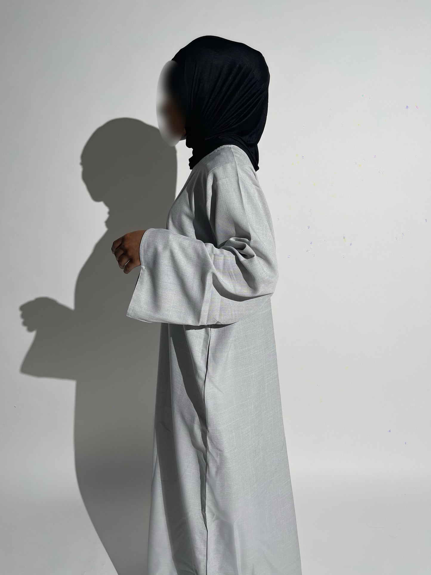 Light Grey Linen Abaya