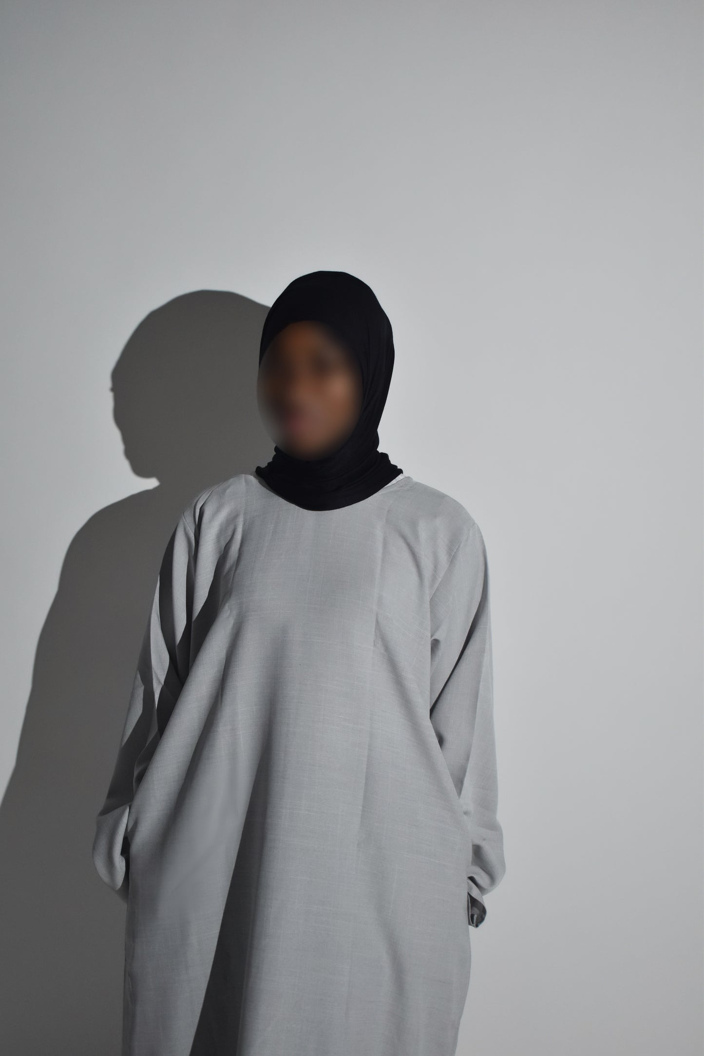 Light Grey Linen Abaya